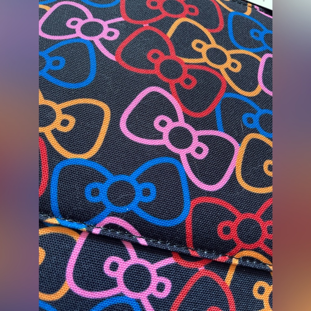 HELLO KITTY (ModCloth)-NWT Large Canvas Bow Briefcase/Shoulder Tote with Strap - Picture 14 of 15